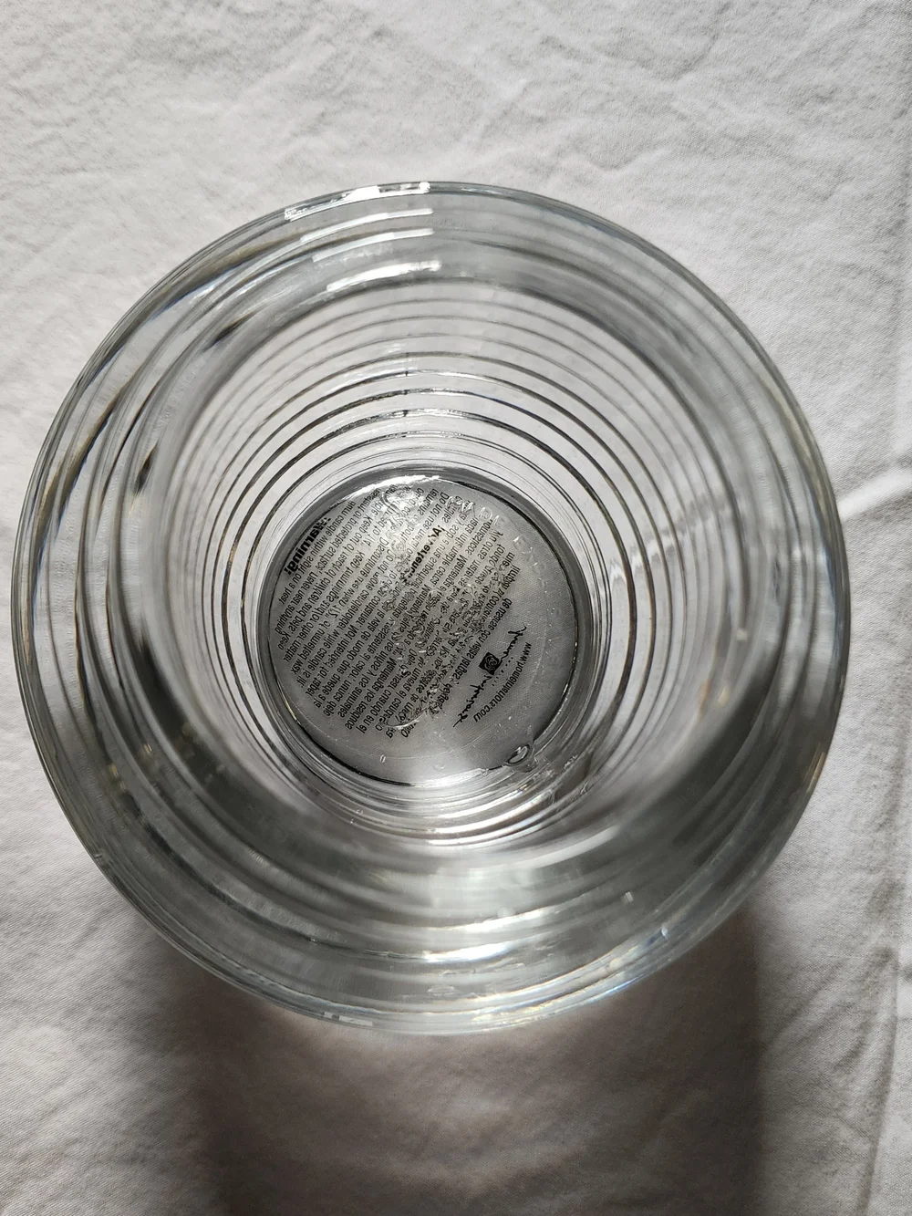 Home Interiors Clear Ribbed Globe Candle Holder